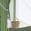 (2P, White) - Fenghuangwu 2Pcs Tassel Curtain Tiebacks Handmade, Elegant