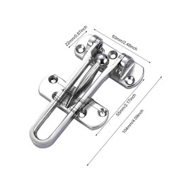 Door Chain Lock for Front Door, Swing Bar Door Guard Lock, Door Security Chain Lock, Anti-Theft Internal Door Safety Latch, Door Chain Latch for Home Apartment Hotel Dormitory(Silver)
