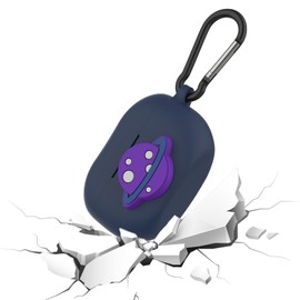 Geekria - Funda de silicona compatible con Sony WF-1000XM5 True Wireless Earbuds, funda protectora para auriculares con gancho para llavero, puerto de carga accesible (azul)