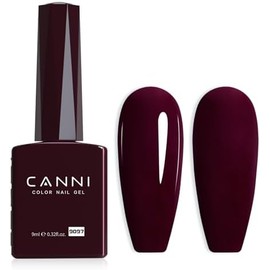 CANNI - Esmalte de uñas en gel rojo oscuro, 1 pieza - Esmalte de uñas en gel de alto brillo