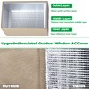 Forestchill 2 Pcs Window Air Conditioner Cover for U-shaped Window
