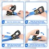 Heavy Duty Ratchet Straps, 1.6" x16' with S Hooks &