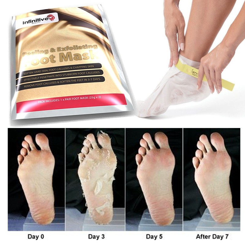 2 Pairs Foot Peeling Foot Mask - Exfoliating Socks and