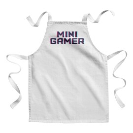 Fabulous Children's Kitchen Apron - Painting Mini Games Retro Games Video Games Arcade - Premium Quality, White