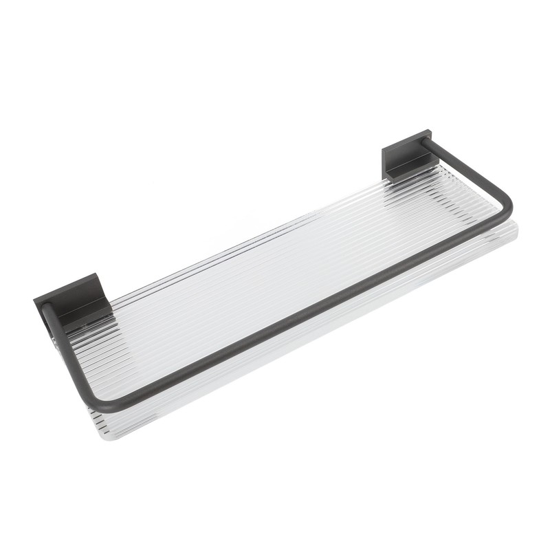 30cm Bathroom Wall Mounted Shelf Space Aluminum Acrylic Towel Rack