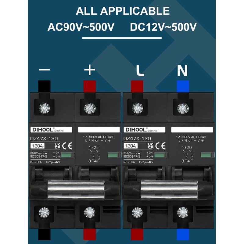 DC Isolator Switch 12V 24V Solar PV Circuit Breaker Photovoltaic