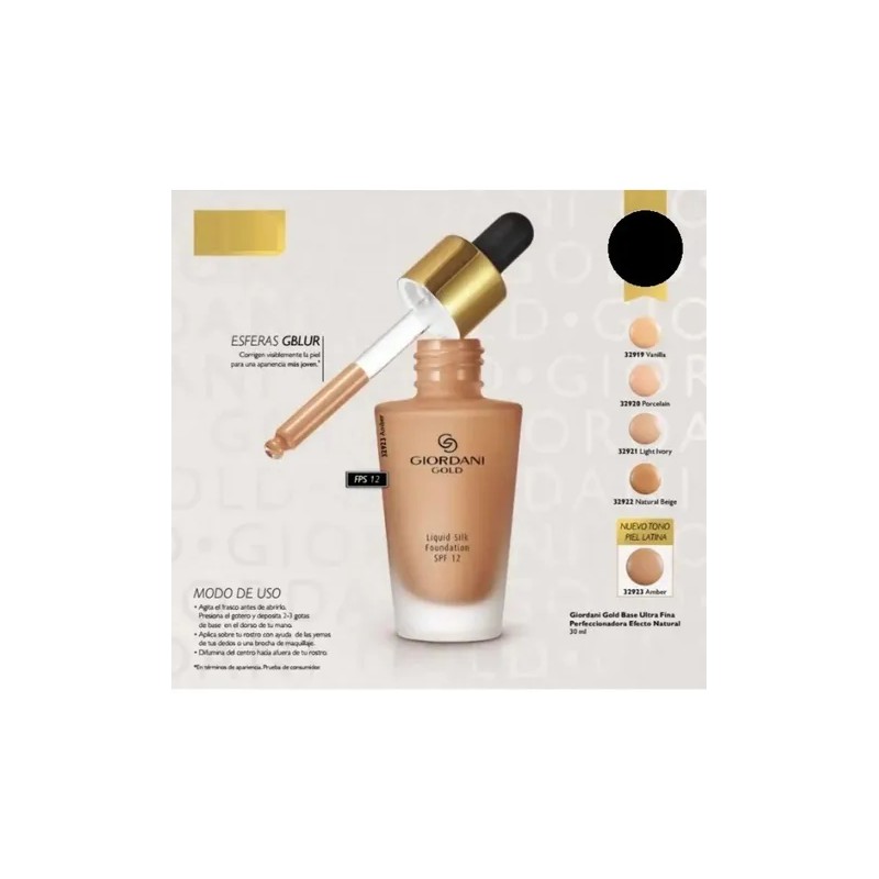 Base Líquida Fina De Maquillaje Fps12 Giordani Gold Oriflame
