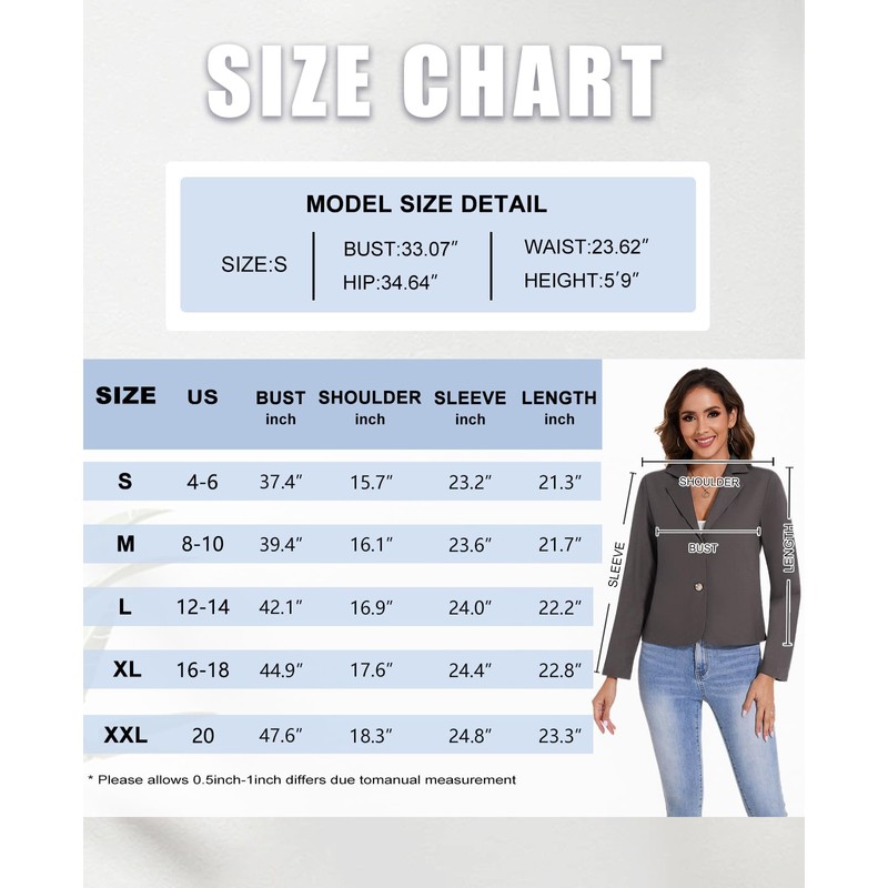 MINTLIMIT Cotton Linen Blazer for Women Button Front Long Sleeve