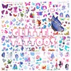 LONGHAOCHA Glitter Temporary Tattoo for Girls, 24 Sheets Butterfly Mermaid