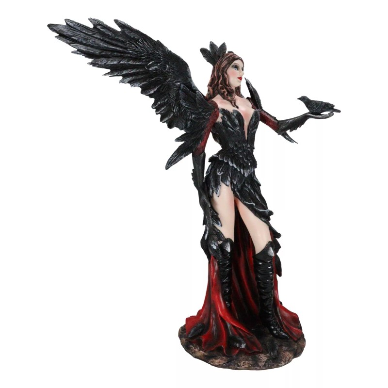 Ebros Gift Gothic Raven Crow Trainer Angel Fairy In Black
