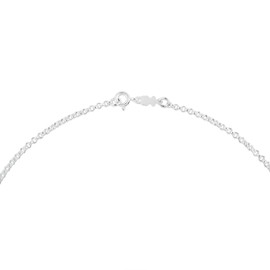 TOUS Gargantilla de Plata de Primera Ley para Mujer con Anillas Redondas, 40 cm de Largo, Plata de Ley 925, Clásica y Atemporal, Colección Chain