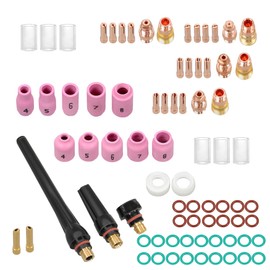 81 pcs TIG Welding Torch Kit - Alumina Nozzle, Collets, Stubby Gas Lens TIG welding fittings Fit for WP-17/18/26