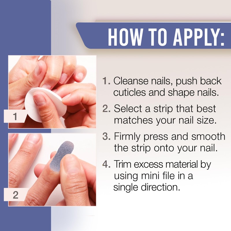 Ardell Nail Strips - Lavender Bliss, Easy to Apply Wraps,