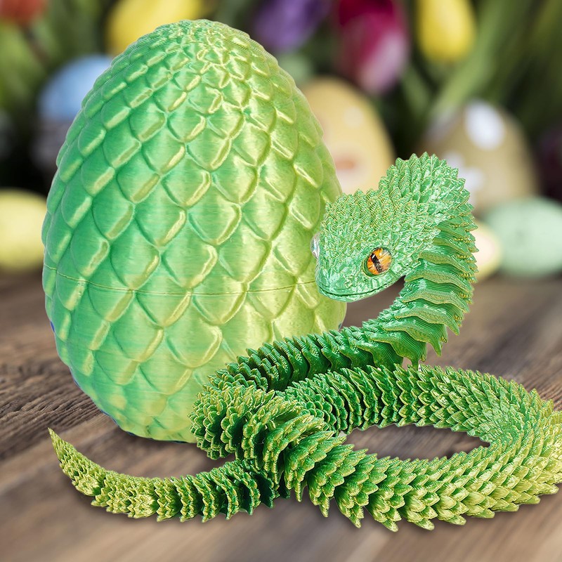 XehCaol 3D Printed Snake Movable Snake Fidget Toy 3D Snake