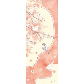 Hamamonyo Picture Tenugui, Cherry Blossoms and Bundo