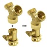 BesNPT Brass Garden Hose Splitter 2 Way Y Valve 3/4"