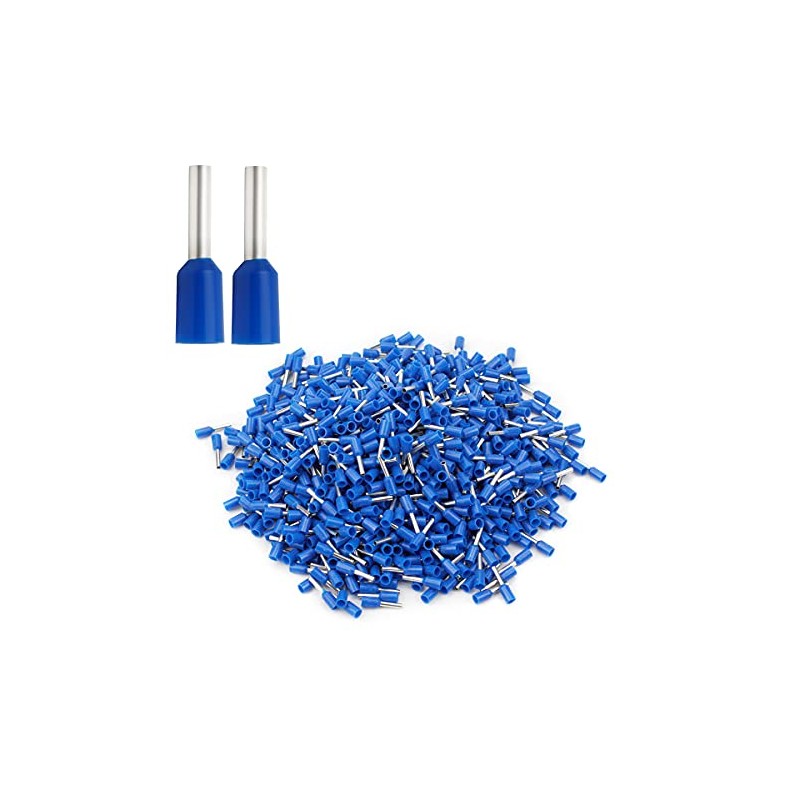 XHF 1000 PCS AWG 24/0.34mm² Wire Ferrules Insulated Copper Crimp
