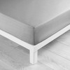 Douceur d'Intérieur Single Fitted Sheet, Polyester, Light Grey, 90 x