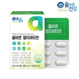 Olbarun Geongang 올바른 멀티비타민 900mg x 30정 Correct Multivitamin 900mg x 30 Tablets