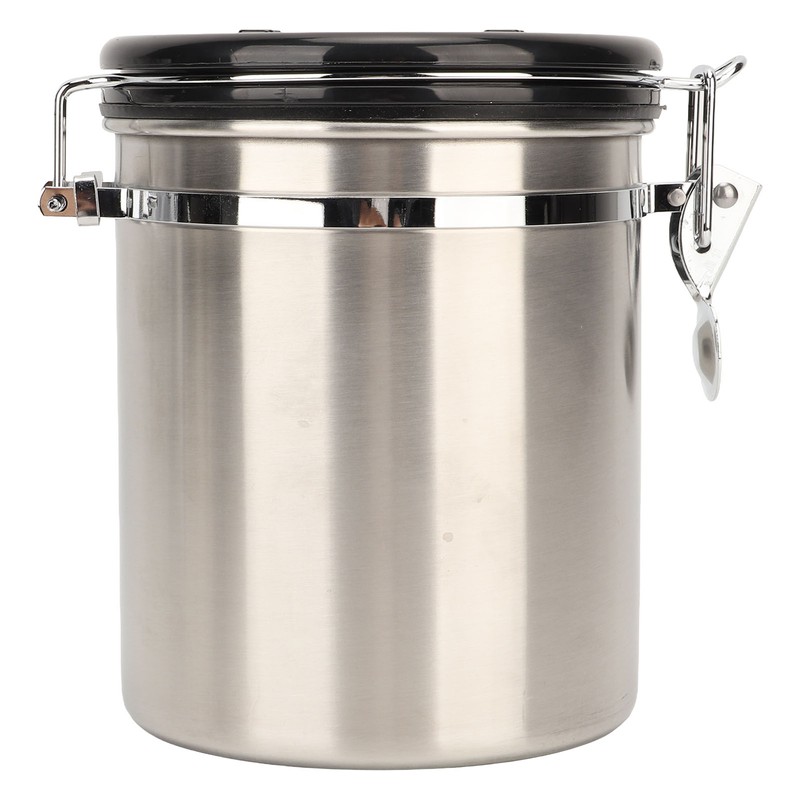 Airtight Stainless Steel Coffee Bean Container Coffee Canister Kitchen Food