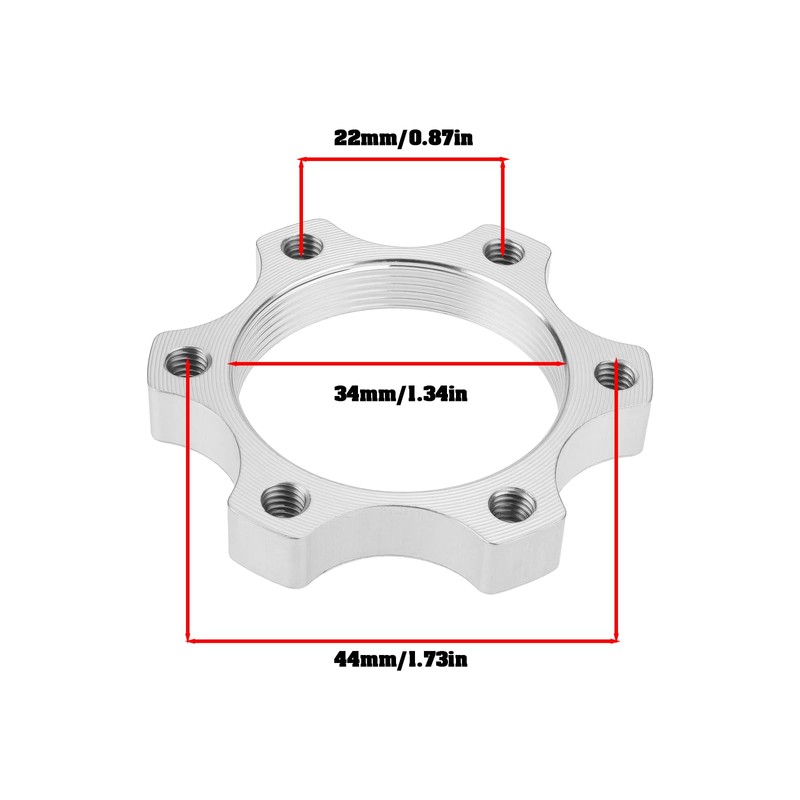 EMSea 8 Pieces 44 mm Bicycle Freewheel Thread Hubs Disc