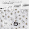 MEHOFOND Daisy Shower Curtain Cute Floral Shower Curtain for Bathroom