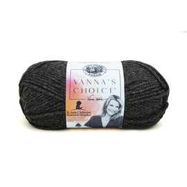 Lion Brand Yarn Vanna's Choice - Ovillo de Lana, Gris Oscuro Heather, 1 uds. por Paquete