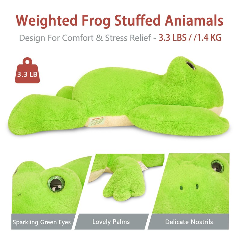 Niuniu Daddy 20" | 3.3 Pound Frog Weighted Stuffed Animals
