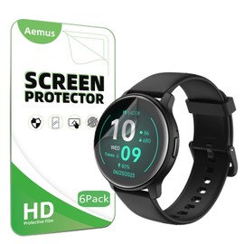 Aemus Screen Protector Compatible for OYV Smart Watch 1.28" (6 Pack) TGW008 Fitness Tracker Clear TPU Soft Film