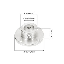uxcell 2個11mmフランジカップリングコネクター剛性ガイドモデルカプラーアクセサリーシャフト軸部品 ミニ六角レンチおよび固定ネジ付き DIY RCモデルモーター用