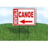 CANOE BOLD LEFT arrow RED YARD SIGN ROAD SIGN WITH