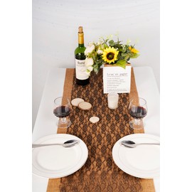 OSVINO Table Runner Lace Black 30 cm x 25 m Wedding Decoration Retro Table Runner Lace Table Decoration for Christening Parties Wedding Christmas Communion Anniversary Craft Packaging Material