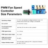 AYWHP PWM Fan Speed Controller, 2 Pin Ports, DC 0-12