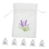 CAXUSD 6pcs Refillable Lavender Sachet Bags with Drawstring Closure Lightweight