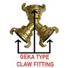 Brass GEKA Type Hose Quick Connect Adapter Claw Fitting Pipe