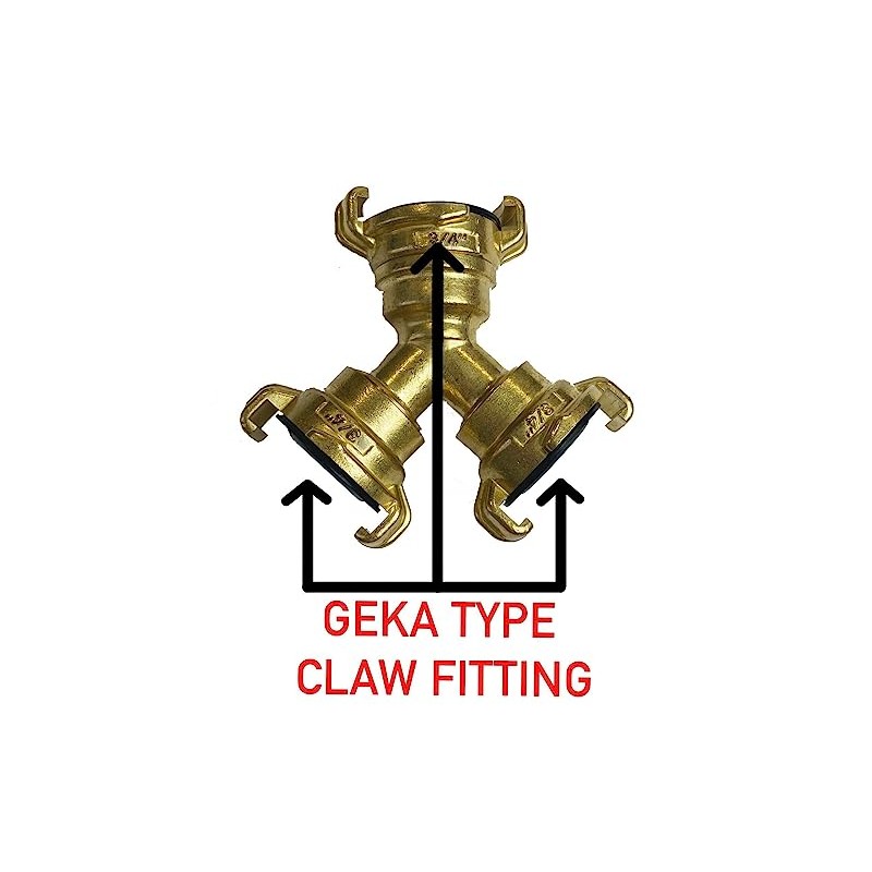 Brass GEKA Type Hose Quick Connect Adapter Claw Fitting Pipe