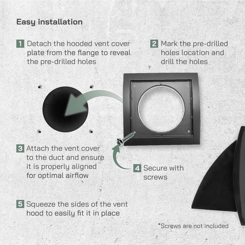 Vent Systems Black Ø100 mm / 4" Inch Exhaust Vent