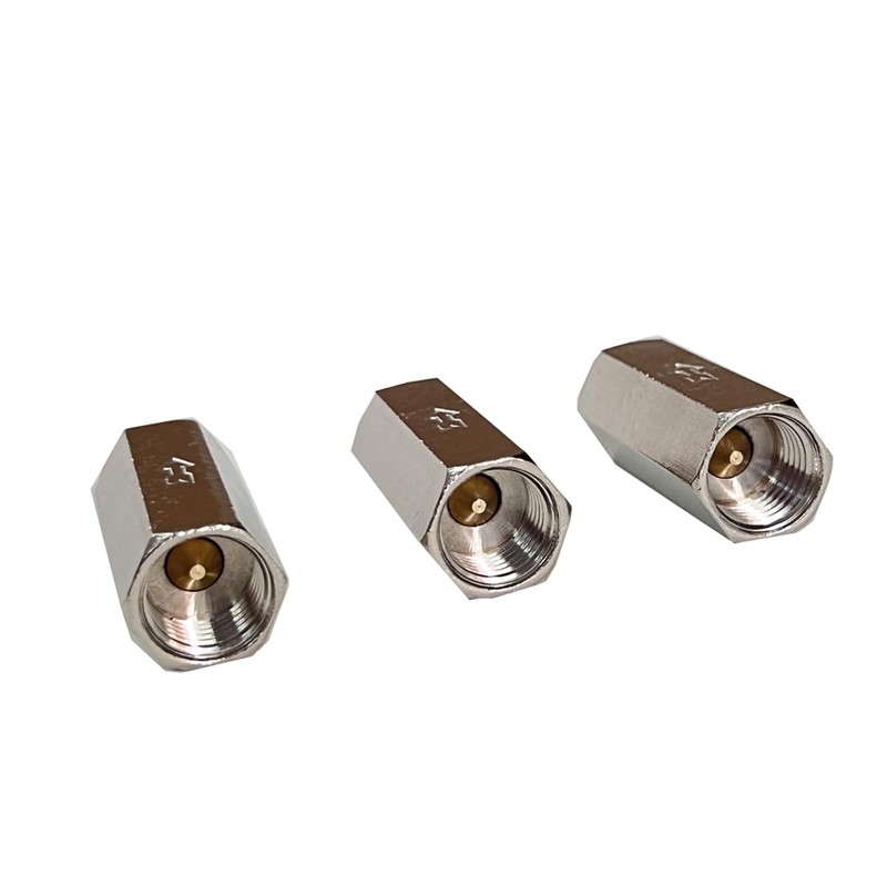 3PC 1/4 Female Threaded Air Check Valve, Nickel-Plated Copper Air