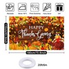 Mocsicka Happy Thanksgiving Banner Backdrop Fall Pumpkin Friendsgiving Party Decorations
