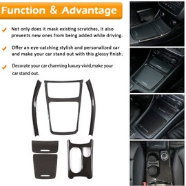 DIYUCAR 6pcs ABS Carbon Fiber Style Car Center Console Panel Trim Stickers For Benz CLA GLA A Class W117 X156 W176 A180 2014-2018 RHD