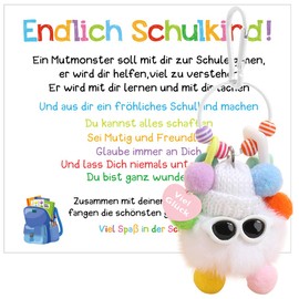 Capaneus Keyring School Child, Lucky Charm First Day of School Boy, Lucky Charm School Gift, Lucky Charm School, Finally School Child Keyring, Gift for First Day of School (White), White