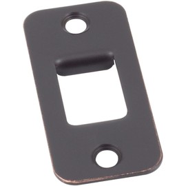 Stone Harbor Hardware Round Pocket Door Lock, Strike Plate, 1-1/4" x 2-3/4", Vintage Bronze