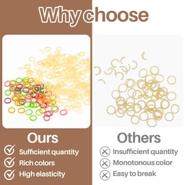 MAQIHAN 300 Orthodontic Braces Rubber Bands - 1/4 Medium Braces Tool Dental Rubber Bands Braces Elastics Invisalign Orthodontist Tiny Rubber Color Teeth Gap Closer Bands Personal Orthodontic Supplies