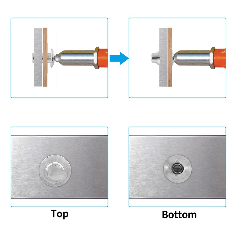 Jiozermi 60 Pcs Aluminum Closed End Pop Rivets, 3/16" x