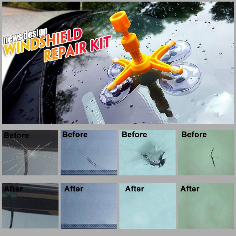 GLISTON Car Windshield Repair Kit for Auto Windscreen Chips and