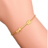 Gold Horizontal Arrow Chain Bracelet (Adjustable Link) Miss Fit Boutique