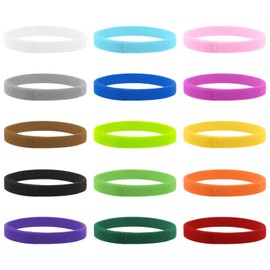 Teaaha 15 PCS Puppy Collars for Small Puppies 11.8 × 0.4 Inches Double-Sided Soft Adjustable Whelping Newborn Puppy Id Collars for Puppies Collar Id Bands for Newborn Pet Dog Cat 15 Colors