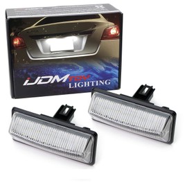 iJDMTOY OEM-Fit 3W Full LED License Plate Light Kit Compatible With Nissan Altima Maxima Murano Pathfinder Rogue Quest Infiniti QX56 QX60, Powered by 18-SMD Xenon White LED