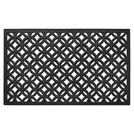 Ergode Wrought Iron Rubber Doormat | Durable, Weatherproof, Luxurious | 18x30 | Proposition 65 Compliant