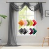 Luvyohmee Grey Scarf Valances for Windows - 144 Inch Sheer